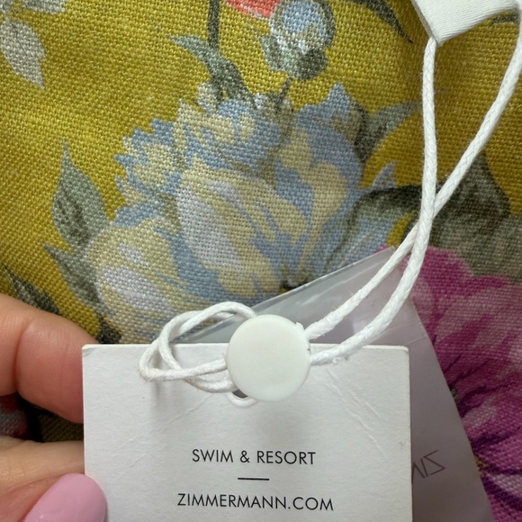 Zimmermann cuffed mini dress in mustard rose (size 3, NWT) - Picture 6 of 9